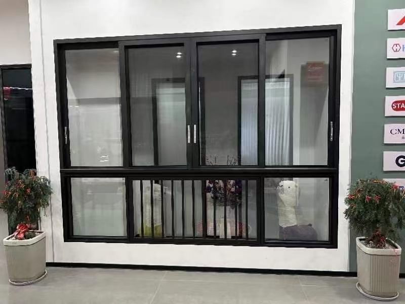 A sample detailed diagram of an aluminum sliding window