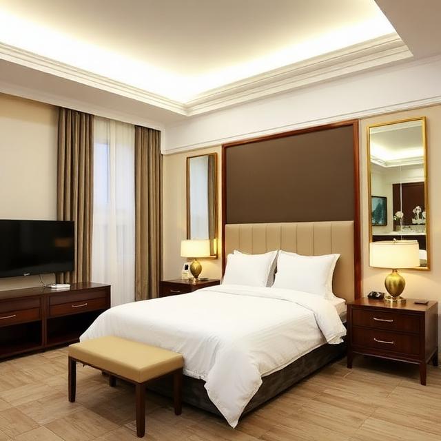 Hotel furniture pre-shipment inspection and quality control team verifying custom manufactured guest room furniture before container loading