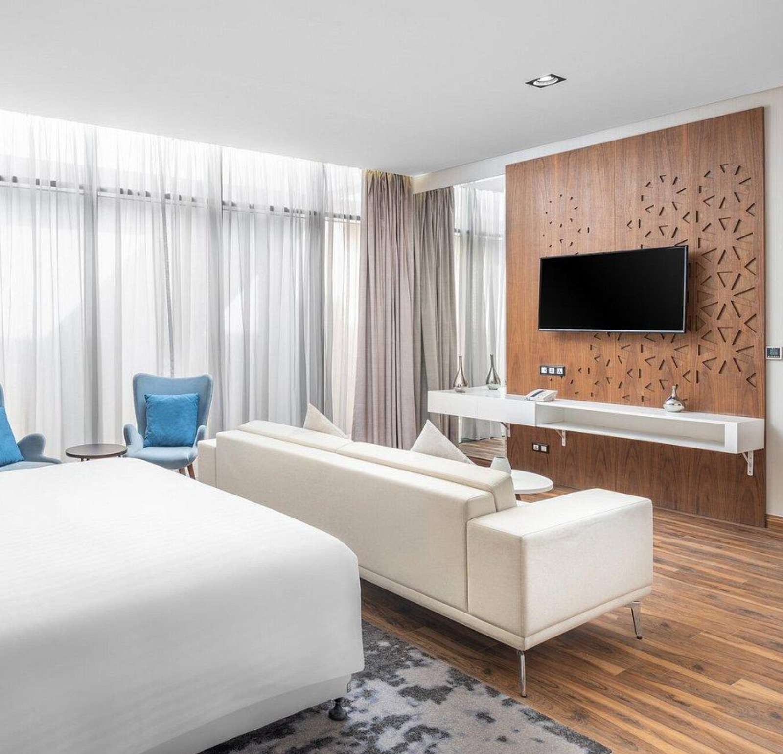 Hotel FF&E furniture and casegoods production for PIP renovation at manufacturing facility in Foshan, China
