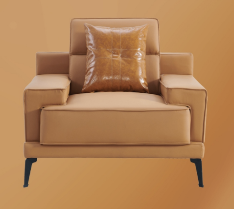 Custom luxury leather guest room armchair for hospitality projects